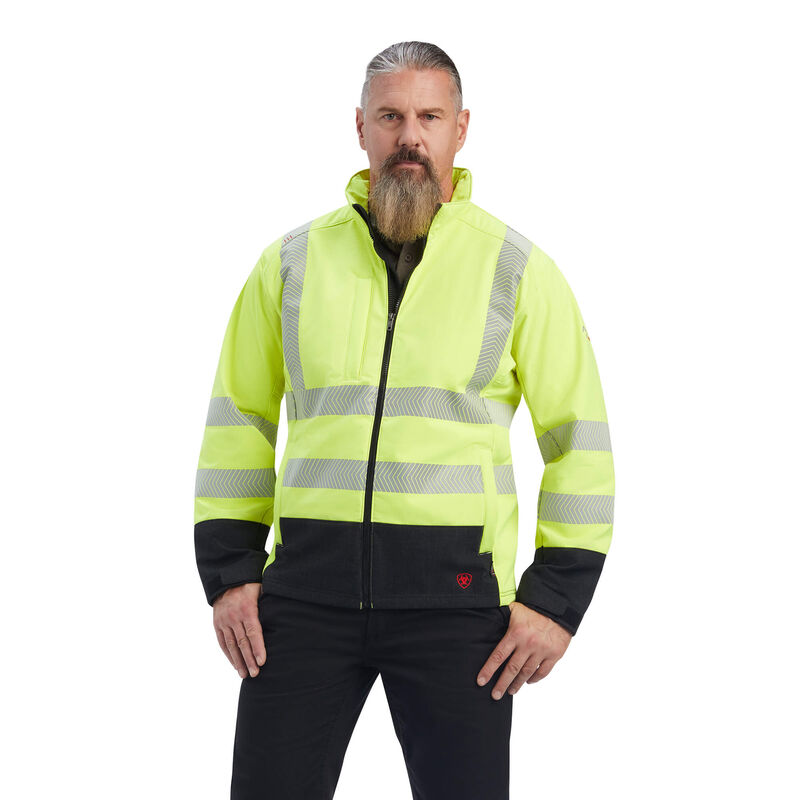 Chaqueta Ariat Fr Vernon Hi-Vis Softshell Verde Hombre - Chile 710-JYZAHO